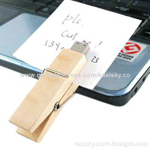 Paper Clip Wooden USB Flash Drive, 64MB to 32GB Capacity, Warranty Free for 2 YearsNew